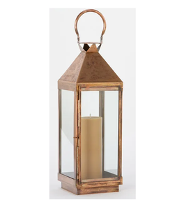 Lanterne en laiton avec panneaux en verre et boucle de suspension pour la décoration de la maison, des mariages et des fêtes, lanterne à bougie artisanale - Product Image 3