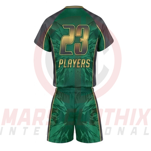 Uniforme de lacrosse imprimé à manches courtes en polyester respirant 100% fabriqué en usine, vêtements d'entraînement de haute qualité, unisexe - Product Image 3