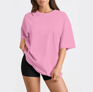 T-shirts amples en coton uni pour hommes et femmes, manches courtes, tendance mode, vêtements de couple, t-shirts personnalisés, couleurs bonbon, hauts d'été - Product Image 1