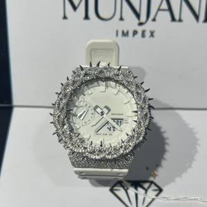 Relojes de Pulsera Deportivos de Moda para Hombre, Estilo Hip Hop, con Diamantes de Imitación VVS, Movimiento Mecánico ETA, Cristal de Zafiro, Correa de Cuero - Product Image 1