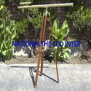 Telescopio de metal de latón Acabado dorado contemporáneo con soporte para acampar Aventuras al aire libre en venta al por mayor Telescopio barato - Product Image 5