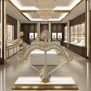 Collar con Colgante Unisex de Oro Sólido 10K con Espada y Flecha de Cupido, Estilo Hiphop, con Diamantes Moissanite, Regalo Personalizado, Tendencia 2025 - Product Image 5