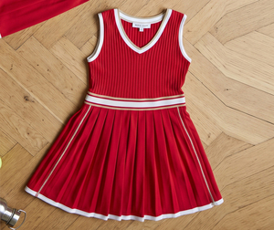 Vestidos de Tenis para Mujer, Sin Mangas, con Bloques de Color, Vestido Deportivo Transpirable para Netball, Ropa Deportiva de Verano, Vestidos de Voleibol con Cuello en V - Product Image 3