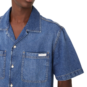 Men's Casual <b>Denim</b> Shirt Customizable Breathable Anti-Wrinkle Comfortable <b>Denim</b> <b>Fabric</b> Wholesale Cotton - Product Image 6