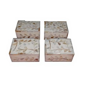 Nouvelle boîte d'incrustation d'os MDF faite à la main de qualité moderne traditionnelle meilleure conception avec matériau en nacre pour cadeau de stockage de bijoux - Product Image 1