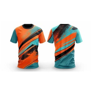 เสื้อยืดโปรโมชั่นคุณภาพสูง ผ้าฝ้าย 100% พิมพ์ลายดิจิตอลแบบซับลิเมชั่น คอทรงโอ แขนสั้น แห้งเร็ว ระบายอากาศได้ดี - Product Image 1