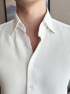 เสื้อเชิ้ตผู้ชายแบบกระดุมหน้าทรงเข้ารูป – เสื้อเชิ้ตแขนยาวเนื้อผ้าโพลีคอตตอนสำหรับผู้ชาย เหมาะสำหรับธุรกิจและการประชุม - Product Image 3