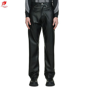 กางเกงหนังผู้ชายหนังนิ่มใส่สบาย ผลิตในปากีสถาน ดีไซน์ทันสมัย เหมาะสำหรับใส่ลำลอง - Product Image 1