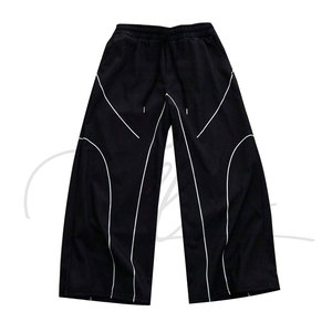 Pantalon de survêtement ample pour femme, coupe décontractée, jambe large, en coton, avec poches et taille élastique, doux et confortable - Product Image 6