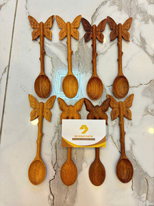Cuillère en bois avec manche papillon, ustensile de cuisine en bois naturel, fabrication en gros au Vietnam, exportation - Product Image 2