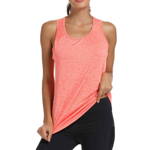 Women's <b>Coral</b> Sleeveless Tank <b>Top</b> Scoop Neck Solid Knitted Breathable Sporty Style Regular Length - Product Image 1