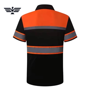 Custom Men's <b>Hi</b> <b>Vis</b> Reflective Silk Screen Printed Polyester Plus Size Polo <b>Shirt</b> | High Visibility Safety Workwear for - Product Image 2