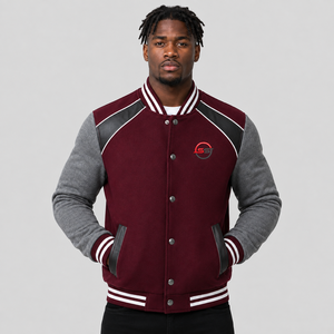 Casual Men Varsity Jacket Custom Logo Soft Comfortable Baseball Bomber Streetwear Varsity Jacket Wholesale Latest Arrival - Product Image 1