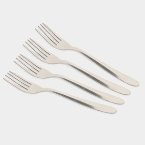 Ensemble de 6 fourchettes en acier inoxydable, finition miroir argentée, style minimaliste, durables, pour desserts et fruits - Product Image 4