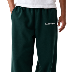 <b>Men</b>’s Straight Leg Fleece <b>Trousers</b> Relaxed Fit Elastic Waist Casual Sweatpants with Side Pockets Soft Comfortable <b>Lounge</b> Pants - Product Image 3