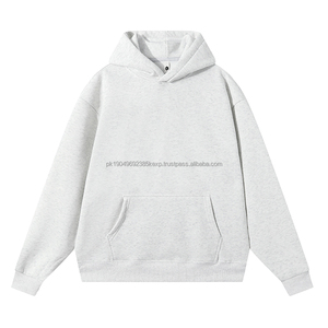 Sweat à capuche pour homme en coton surdimensionné, style streetwear, logo brodé personnalisé, haute qualité, tissu tissé 350-500 g/m², polaire - Product Image 2