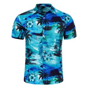 Chemise à manches longues pour homme, tendance européenne et américaine, décontractée, à imprimé floral, respirante, 100% polyester, vente chaude - Product Image 4