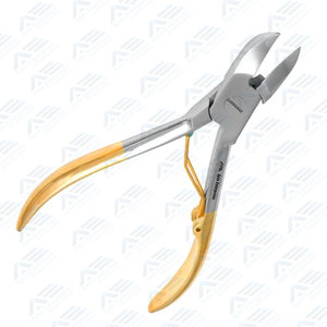 Pince à ongles demi-plaqué or en acier inoxydable de qualité supérieure outil de coupe-cuticules et coupe-ongles pour manucure et pédicure - Product Image 4