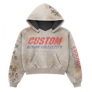 Wholesale Heavyweight Cotton Hoodie Garment Dyed Hoodie Relaxed Fit OEM for Fashion Labels - Product Image 2