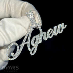 Colgante de Letra Personalizado para Hombre, Chapado en Oro de 18K con Moissanita VVS, Plata de Ley, Nombre con Fuente Personalizada, Dijes Hip Hop, Colgante con Inicial - Product Image 6