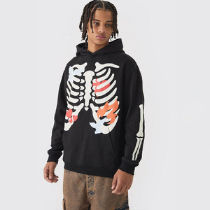 Sweat-shirts d'hiver à fermeture éclair pour hommes, coupe classique, imprimés sur mesure, 100 % coton épais, gaufrés, respirants et à séchage rapide (OEM) - Product Image 1