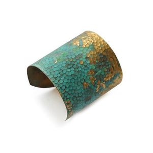 Boutons de manchette et bracelets classiques ethniques en laiton et cuivre, accessoires de mode en cristal - Product Image 1