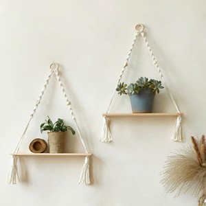 Decoración de Pared de Madera Hecha a Mano Estilo Bohemio con Cuentas - Venta al por Mayor - Product Image 4