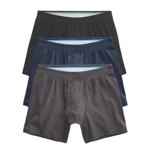 Calzoncillos bóxer de hombre HD de tiro medio, transpirables, de punto estampado, con cintura elástica, bolsa de soporte, pierna larga, antirozaduras, comodidad premium - Product Image 2