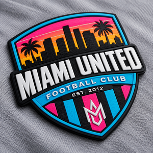 TEAM BUILDER Custom Logo 3D Embossed Combination Iron-On PVC Rubber Patch for Nonwoven Felt Cloth - Product Image 4