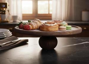 Base Redonda de Madera para Tartas, Perfecta para Exhibir Tartas, Pasteles, Cupcakes en Mesa, Cocina, Hogar y Eventos de Bodas y Cumpleaños - Product Image 2