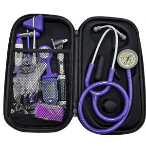 Estetoscopio de cardiología portátil de doble cabezal Hasni Surgical FH-767, otoscopio, kit de diagnóstico médico, manual, certificado CE, clase I - Product Image 5