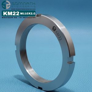 SE DIN 981 KM22 CNC-Gefräste Selbstsichernde Mutter mit Rechtsgewinde, Naturfinish, für Schwerlastanwendungen, KLASSE 4, Vollgewinde - Product Image 3