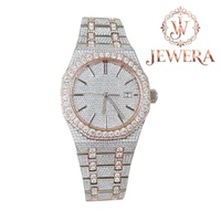 Reloj de Lujo de Acero Inoxidable Mossinate con Diamantes y Esfera de Cristal, Movimiento Mecánico, Ideal para Oficina y Salidas Nocturnas