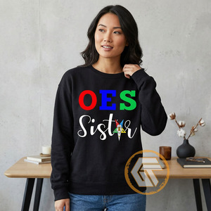 เสื้อสเวตเชิ้ตคอกลมแขนยาวสำหรับผู้หญิง OES ผ้าฝ้ายถักลายปักตัวอักษรพิมพ์ลายด้านหน้า ดีไซน์สำหรับฤดูใบไม้ร่วงและฤดูหนาว - Product Image 4