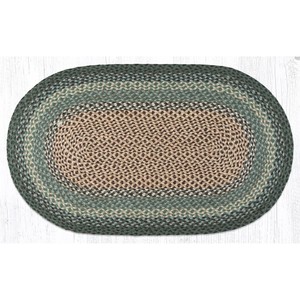 <b>Oval</b> Jute Area <b>Rug</b> Geometric Pattern Farmhouse Style Non-Slip Flat Pile Living Room <b>Rug</b> - Product Image 3
