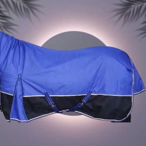 リップストップ防水通気性のある馬の敷物冬の馬術ブランケットステンレス鋼,バイオレットブルーコンボ1200D - Product Image 2