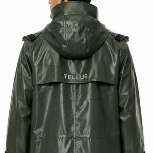 Imperméable long pour femme en PVC transparent, coupe-vent, imperméable, pour l'extérieur, avec poches, personnalisable - Product Image 4