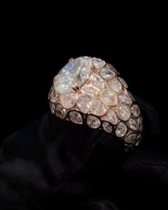 Oval Moissanite Iced Out Pinky <b>Ring</b> Mosaic Cluster Hip Hop Bling Jewelry 925 <b>Silver</b> 10k Rose Gold <b>Ring</b> for <b>Men</b> - Product Image 5