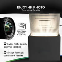 Scanner photo InstaScan, caméra 4K intégrée, scanne instantanément les photos 4x6 et 5x7, USB-C et USB-A, aucun pilote requis