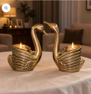 Brass <b>Duck</b> Candle Stand Home Decoration Durable Metal Holder for Indoor Use - Product Image 5