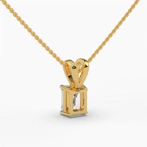 Collar con Colgante de Diamante Cultivado en Laboratorio con Corte Esmeralda, Certificado por IGI, Oro Amarillo de 18K, CVD VVS DEF, Joyería Fina al por Mayor - Product Image 2