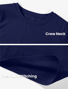Camisetas Básicas Lisas Azul Marino de Verano para Niñas, Uniformes Escolares, Camisetas de Algodón de Manga Corta con Logotipo Personalizado - Product Image 5