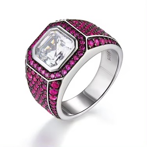 แหวนเซอร์โคเนียลูกบาศก์เงิน925สำหรับผู้หญิง - Product Image 1