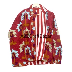 Handmade Embroidered Embossed Cotrise <b>Jacket</b> Vintage Design Eco-Friendly Quick Dry Breathable Cotton Lined <b>Mandarin</b> <b>Collar</b> 800g - Product Image 1
