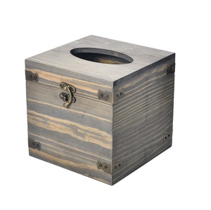 Caja de pañuelos de madera, cubierta rectangular de estilo nórdico, diseño independiente para decoración de mesa de oficina en casa, almacenamiento para escritorio - Product Image 4