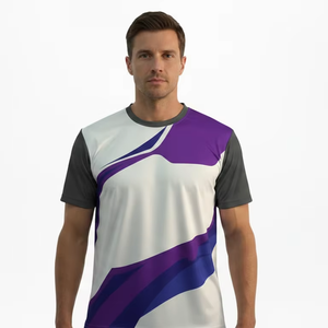 T-shirt de sport pour homme, design personnalisé, manches courtes, léger, respirant, vêtements de sport - Product Image 3