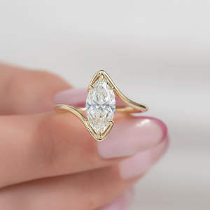 IGI/GIA Lab Grown Cut Diamond Vintage 14K Anillo de boda/compromiso amarillo Unisex Oro blanco fino para fiesta de aniversario-Worthy - Product Image 3