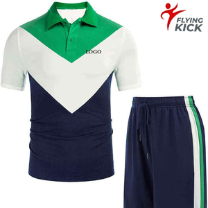 Conjunto de Camiseta Polo y Pantalones Cortos Casuales de Verano para Hombre, con Logotipo, Diseño Personalizado, Tejido de Punto, Color Sólido, Tallas Grandes, Térmico y Transpirable - Product Image 6