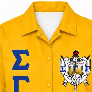 Veste blanche à lignes croisées Sigma Gamma Rho avec design de blason personnalisé, lettres de la sororité grecque SGRho, vêtement universitaire entièrement zippé sur mesure - Product Image 6