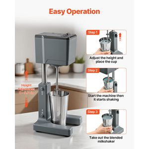 Frullatore per Bevande a Testa Singola da 150W con Doppia Regolazione della Velocità, Macchina per Frappè - Product Image 4